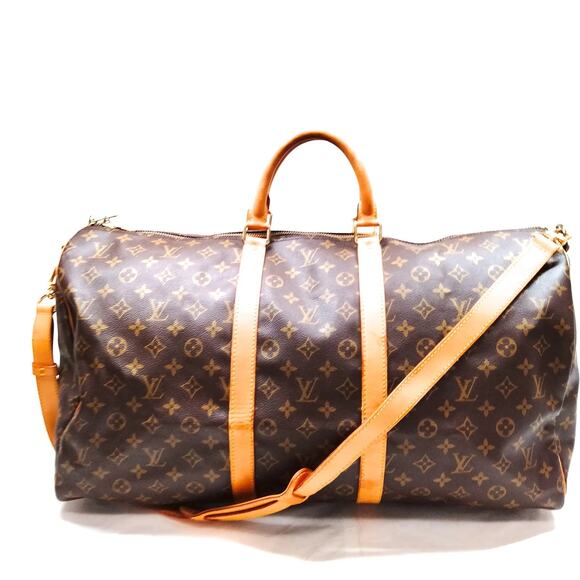Louis Vuitton Monogram Keepall Bandouliere 55 Boston Bag - Picture 1 of 9